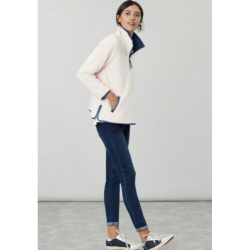 NWT Joules Linley Ice Pink 1/2 Zip Fleece Pullover - Size 14 US - Picture 2 of 10